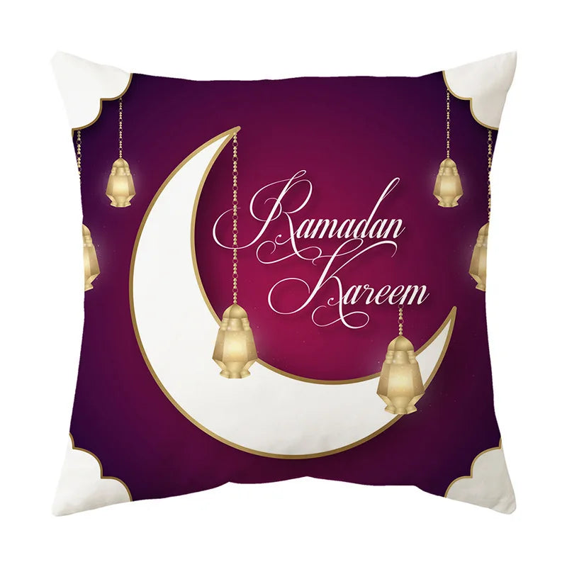 Taie d'oreiller décorative pour Ramadan Eid Mubarak, housse de coussin de canapé pour la maison, cadeaux de mosquée musulmane islamique, 2025