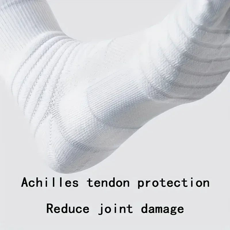 3 pairs of men's comfortable cushioned athletic socks for outdoor sports