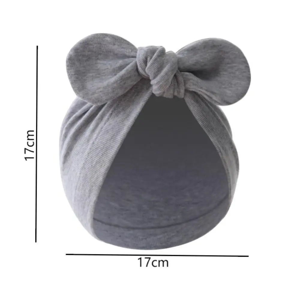Bébé filles garçons chapeau mignon fleur noeud oreilles de lapin chapeau coton nouveau-né bonnet casquettes pour enfants enfant en bas âge infantile cheveux accessoires