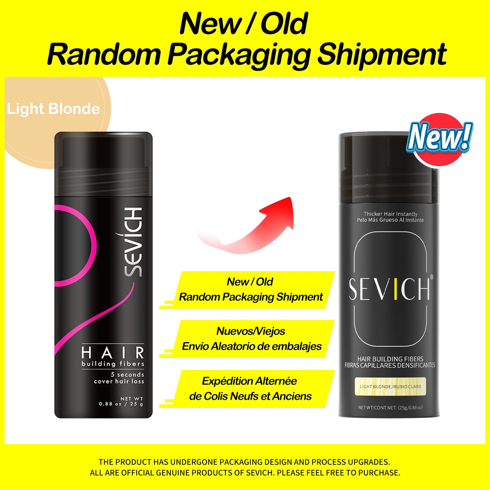 Sevich 25g fibres de renforcement des cheveux poudre produits de perte de cheveux extension chauve épaissir pot de pulvérisation de cheveux kératine