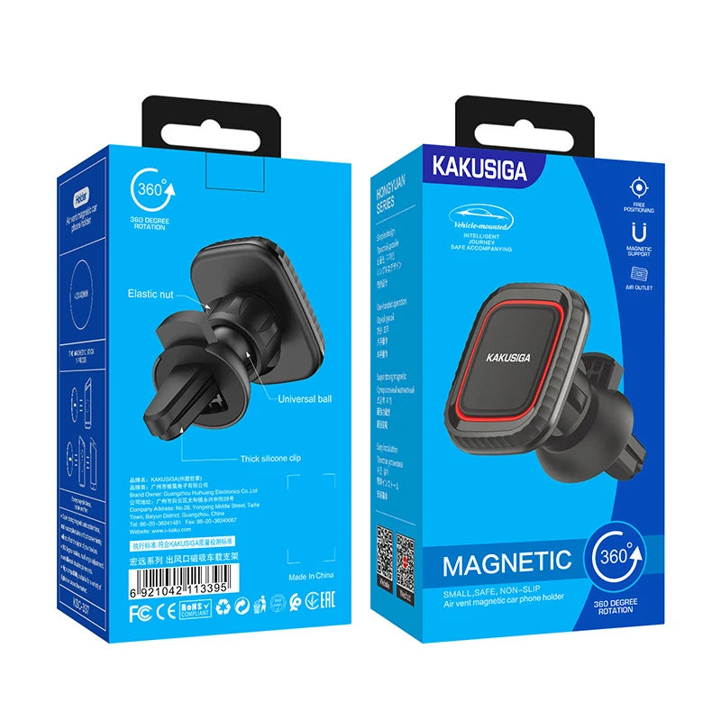 Support magnétique universel pour téléphone de voiture, support rotatif à 360 °, aimant d'aération, support GPS, iPhone, Xiaomi