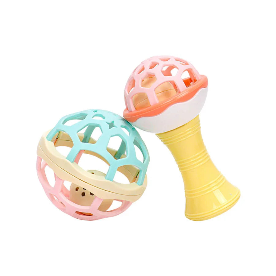 Jouets pour bébé de 0 à 12 mois, hochet rotatif, balle, activité de préhension, jouet de développement pour bébé, anneau de dentition en Silicone, jouets sensoriels pour bébés