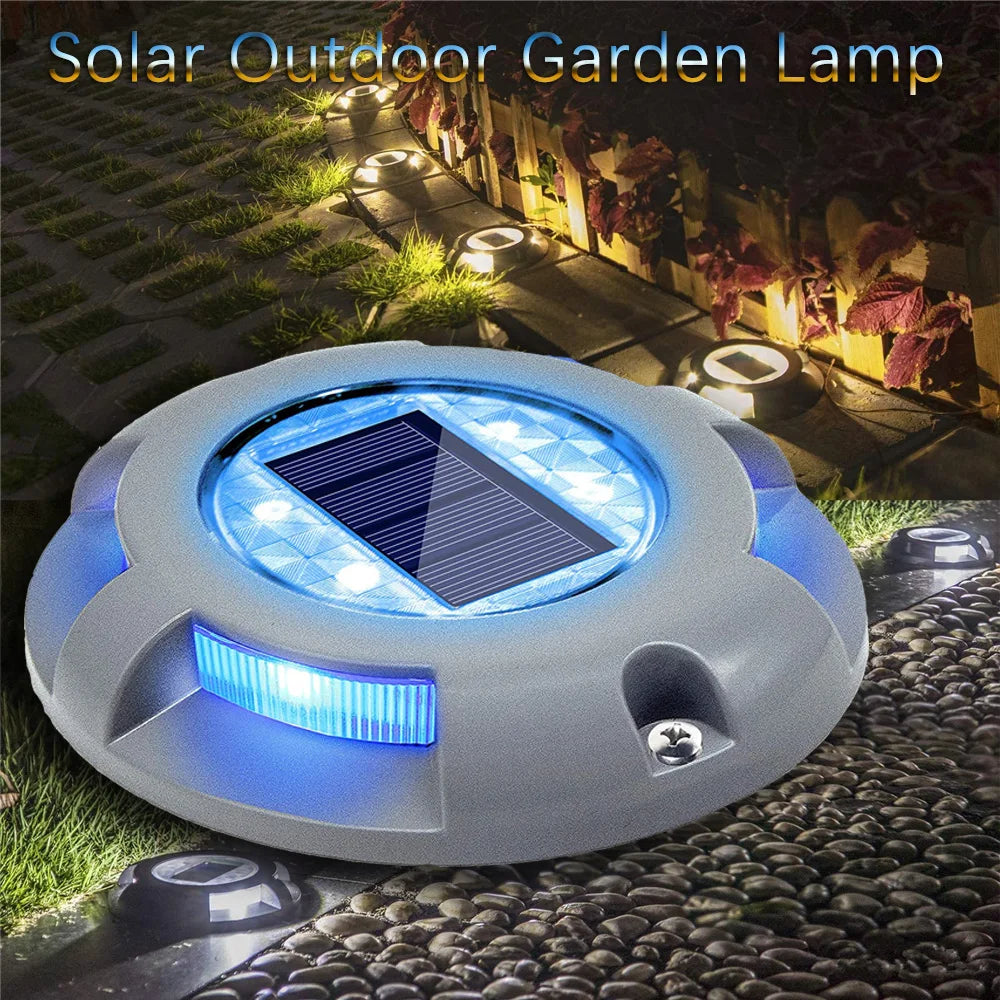 Outdoor LED solar light, waterproof, decorative outdoor lighting, ideal for a garden, stairs, patio, driveway, courtyard, dock or road, solar stud