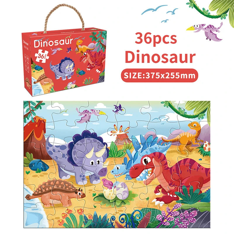 Puzzle de Transport en Papier pour Enfant de 3 à 6 Ans, Grandes Pièces, Cadeau d'Éveil, Jouets pour Bébé, 36 Pièces