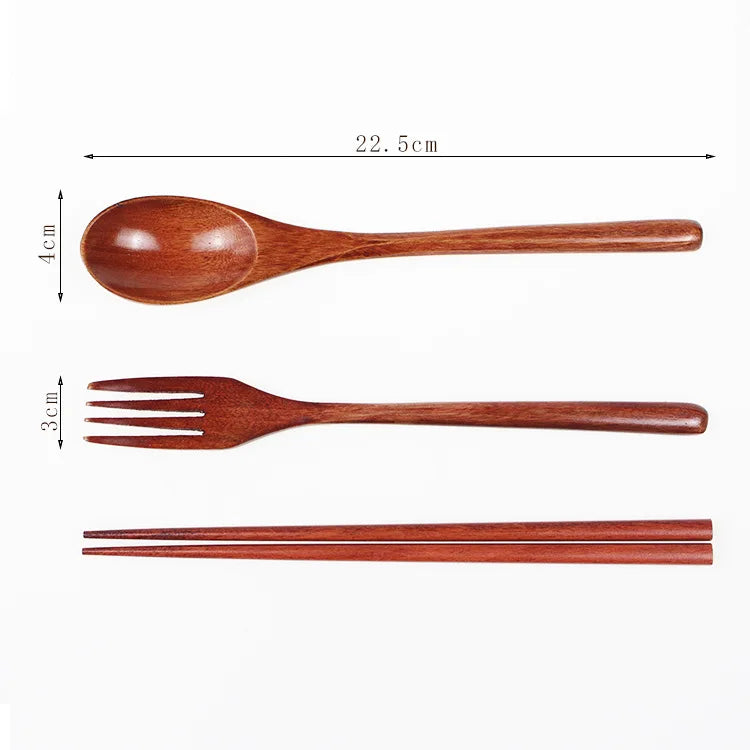 Cuillère fourchette baguettes couverts portables ensemble de couverts en bois voyage ensemble de couverts écologiques cadeaux ustensiles pour ensembles de cuisine salle à manger
