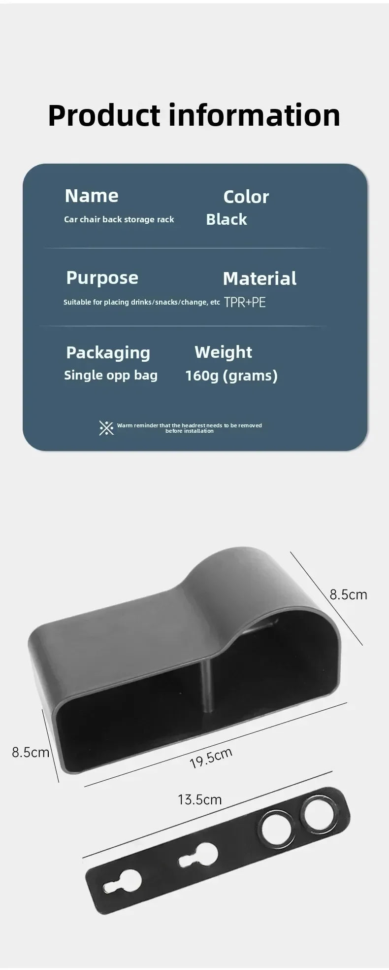 Porte-gobelet de voiture, appui-tête multifonctionnel, support arrière de siège, stockage de boissons de véhicule, support de téléphone automatique, accessoires de rangement de siège de voiture