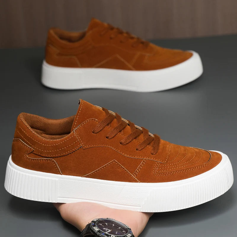 Baskets pour hommes chaussures plates de mode pour homme chaussures décontractées de haute qualité pour hommes classique confortable résistant à l'usure couleur Pure