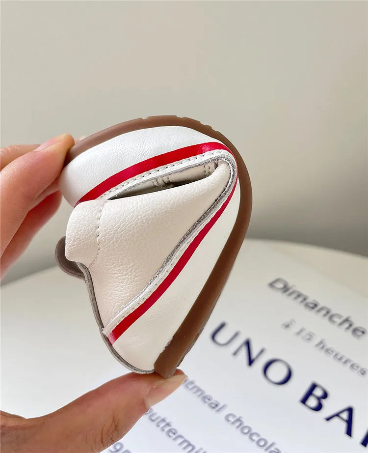 Chaussures en cuir pour bébés garçons et filles, baskets pieds nus à semelle souple, Tennis en plein air, à la mode, nouvelle collection printemps/automne 2024