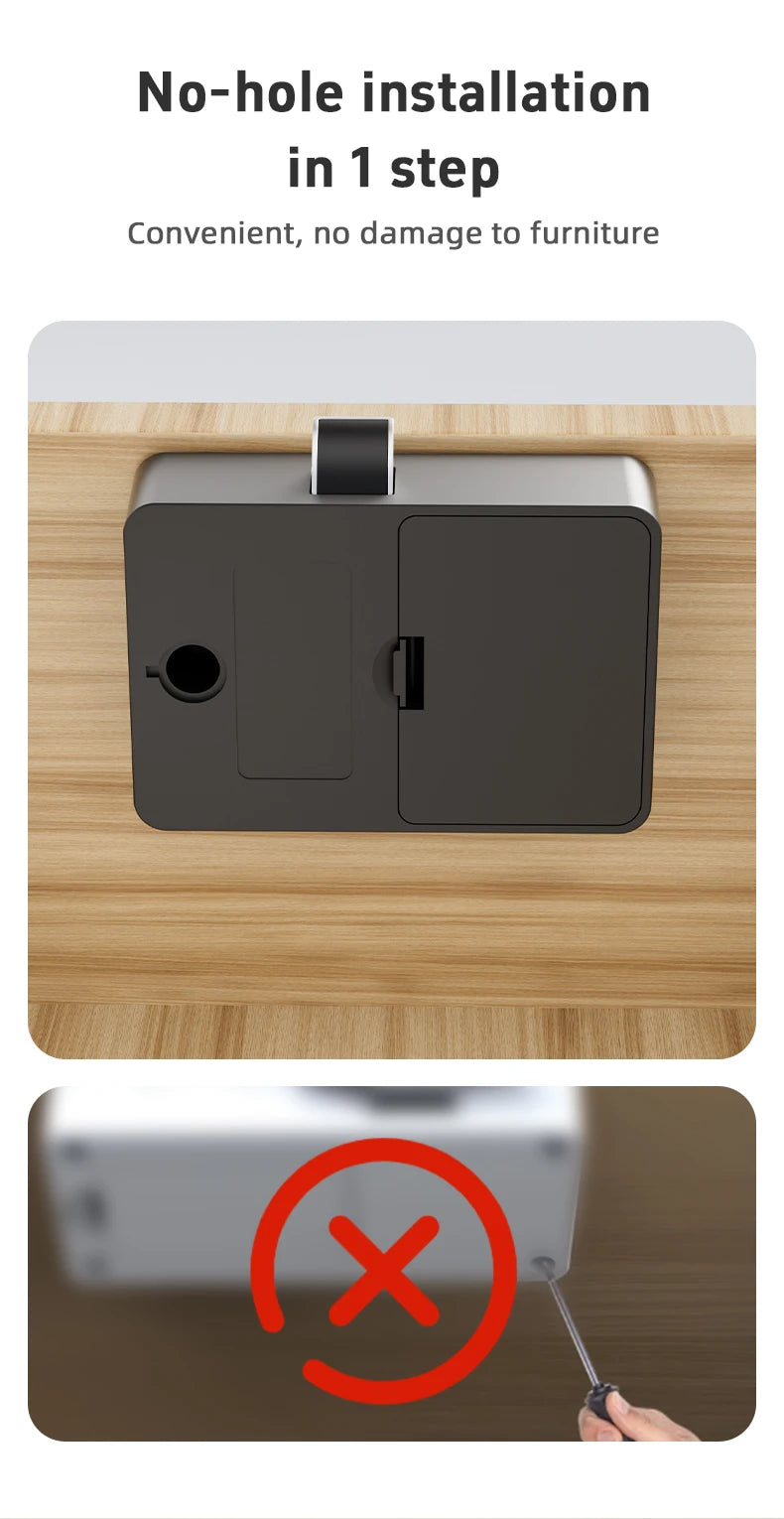 Serrure de porte intelligente en bois, serrure électronique Invisible, carte RFID, déverrouillage NFC, boîte aux lettres sans clé, casier, tiroir de meubles, serrures intelligentes