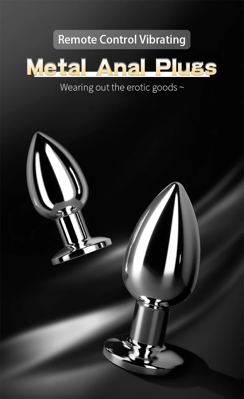 Adult sex toys, double-ended metal anal plug, couples' play, male and female anal dildo, G-spot massager, female SM plug masturbator