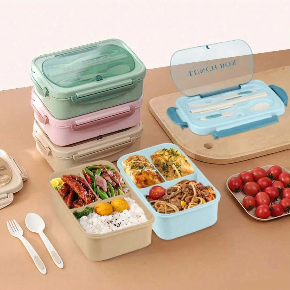 Boîte à Bento pour adultes, conteneurs pour adultes, hommes et femmes avec 4 compartiments, récipient alimentaire pour la rentrée scolaire