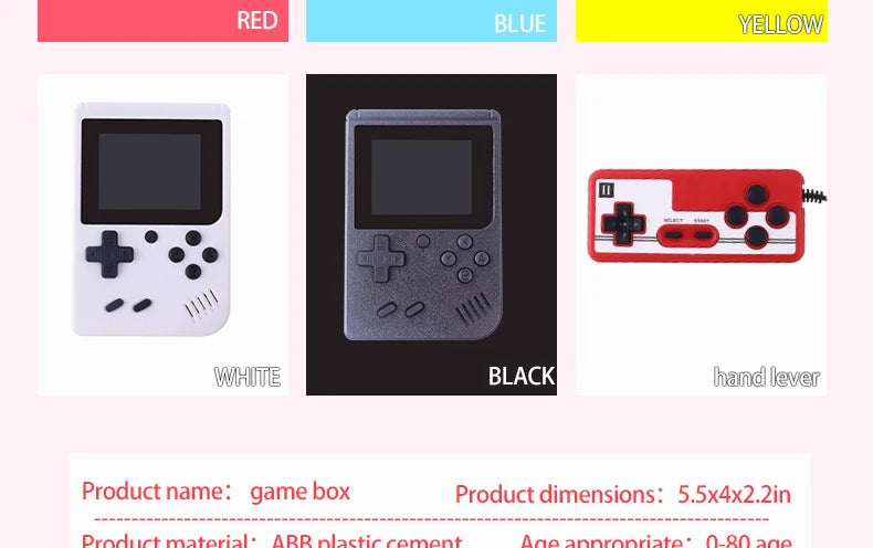 Console de jeu vidéo rétro avec écran Lcd de 2.4 pouces, 400 pouces, Portable, cadeau de noël