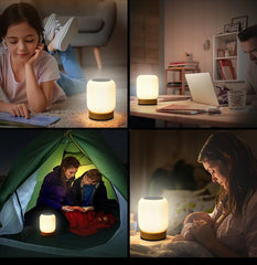 Veilleuse tactile lampe pour chambres salon Portable réglable 3 températures de couleur lampes de chevet lampes de Table rechargeables