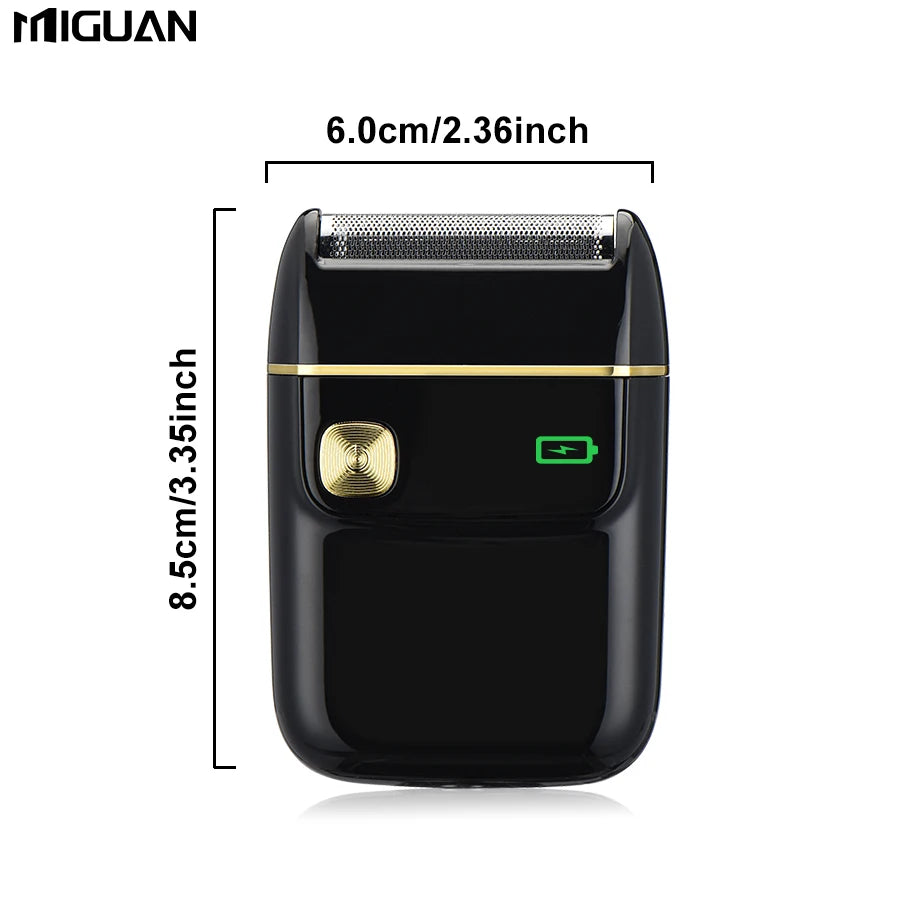 Rasoir électrique rechargeable USB-alternatif, portable, feuille remplaçable, noir-voyage et usage domestique, cadeau pour hommes