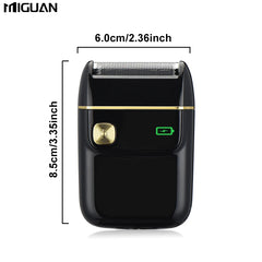 Rasoir électrique rechargeable USB-alternatif, portable, feuille remplaçable, noir-voyage et usage domestique, cadeau pour hommes