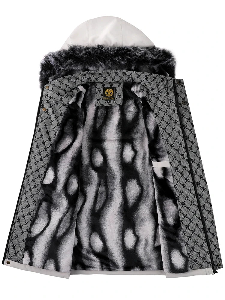 Men's cotton hooded jacket, casual style, windproof, padded, cool solid color, simple cotton clothing, autumn and winter
