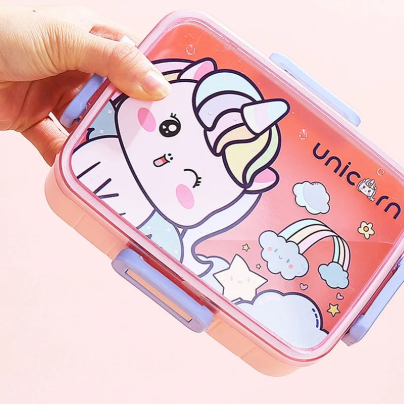 Boîte à déjeuner mignonne pour enfants, filles et garçons, avec compartiments, boîte à Bento, étanche, boîtes à collation alimentaires pour enfants, nouvelle collection 2024