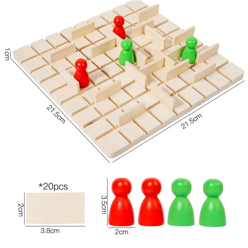 Jouets d'échecs en bois, jeux de stratégie pour enfants, entraînement cérébral, jeu de société interactif Parent-enfant, Puzzle de pensée logique amusant, cadeaux