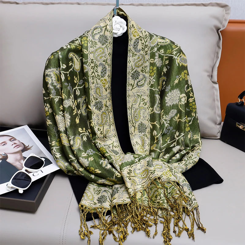 Foulard Paisley impressions Design Hijabs Pour Femme Cachemire Pashmina Chale Dame enveloppe Chaud Hiver Foulards Femme