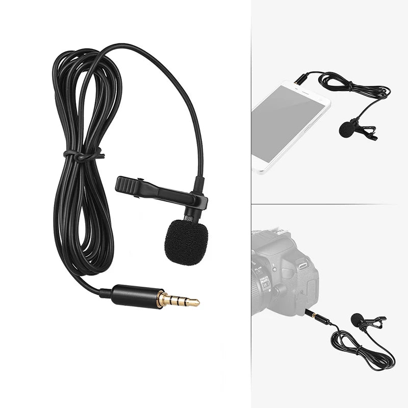 USB Mini Microphone Lavalier Type C pince métallique micro à revers 3.5mm Microphone à condensateur pour PC portable téléphone portable conférence Mike