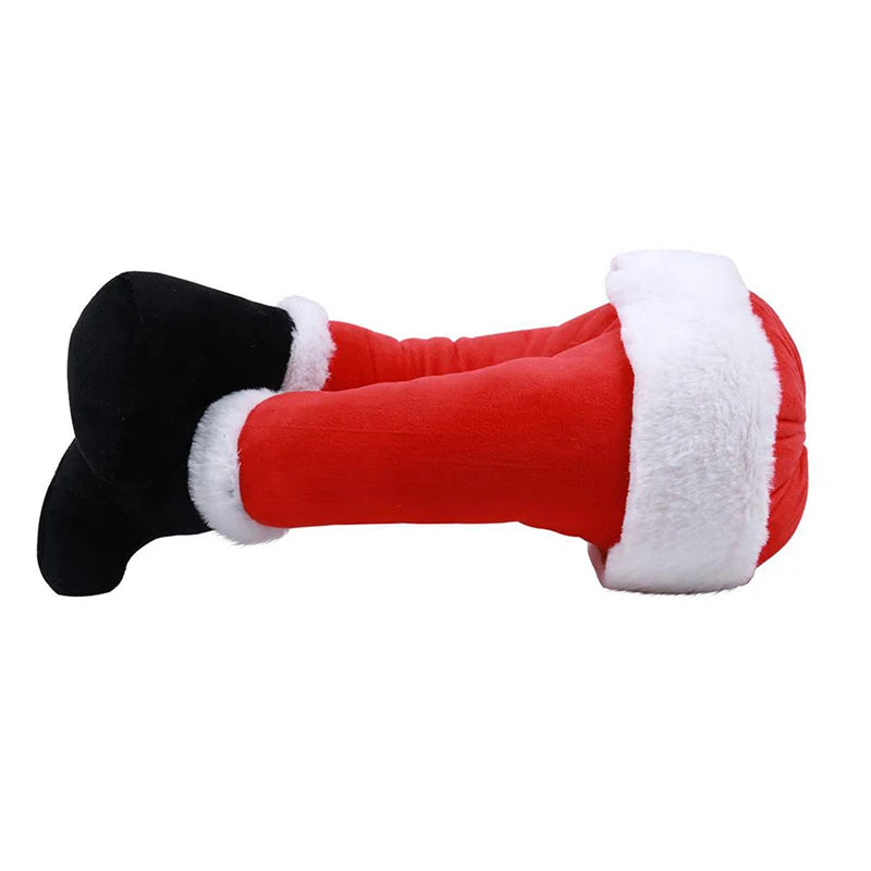Décoration d'arbre de noël, jambes de père noël, décor de porte en peluche, jambe d'elfe du père noël, décor de noël pour la maison, ornements suspendus 2024