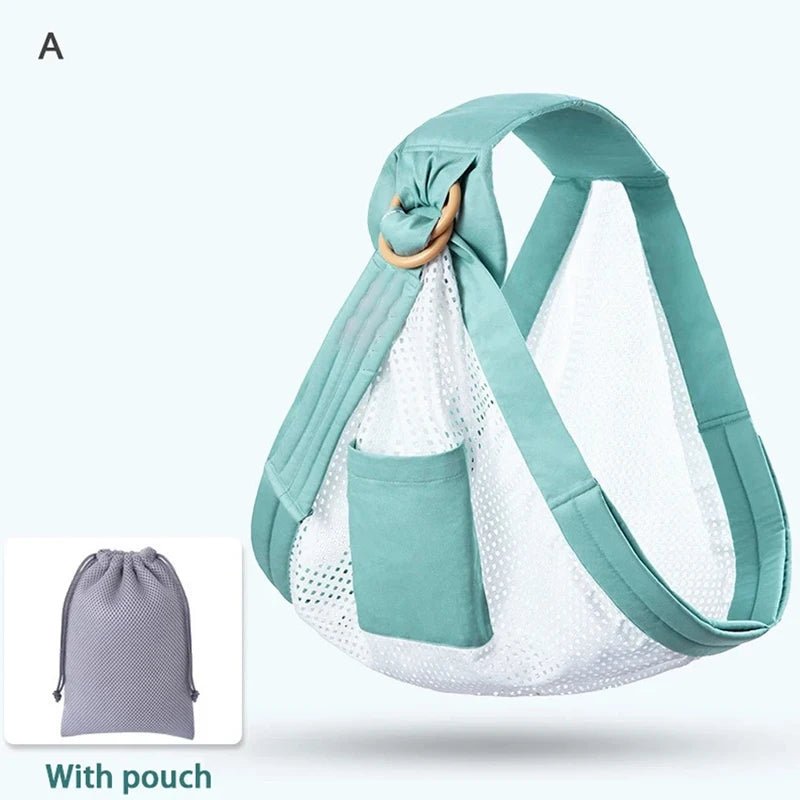 Enveloppement pour bébé, écharpe pour nouveau-né, double usage, couverture d'allaitement pour nourrissons, tissu en maille, porte-allaitement jusqu'à 130 lb (0-36M)