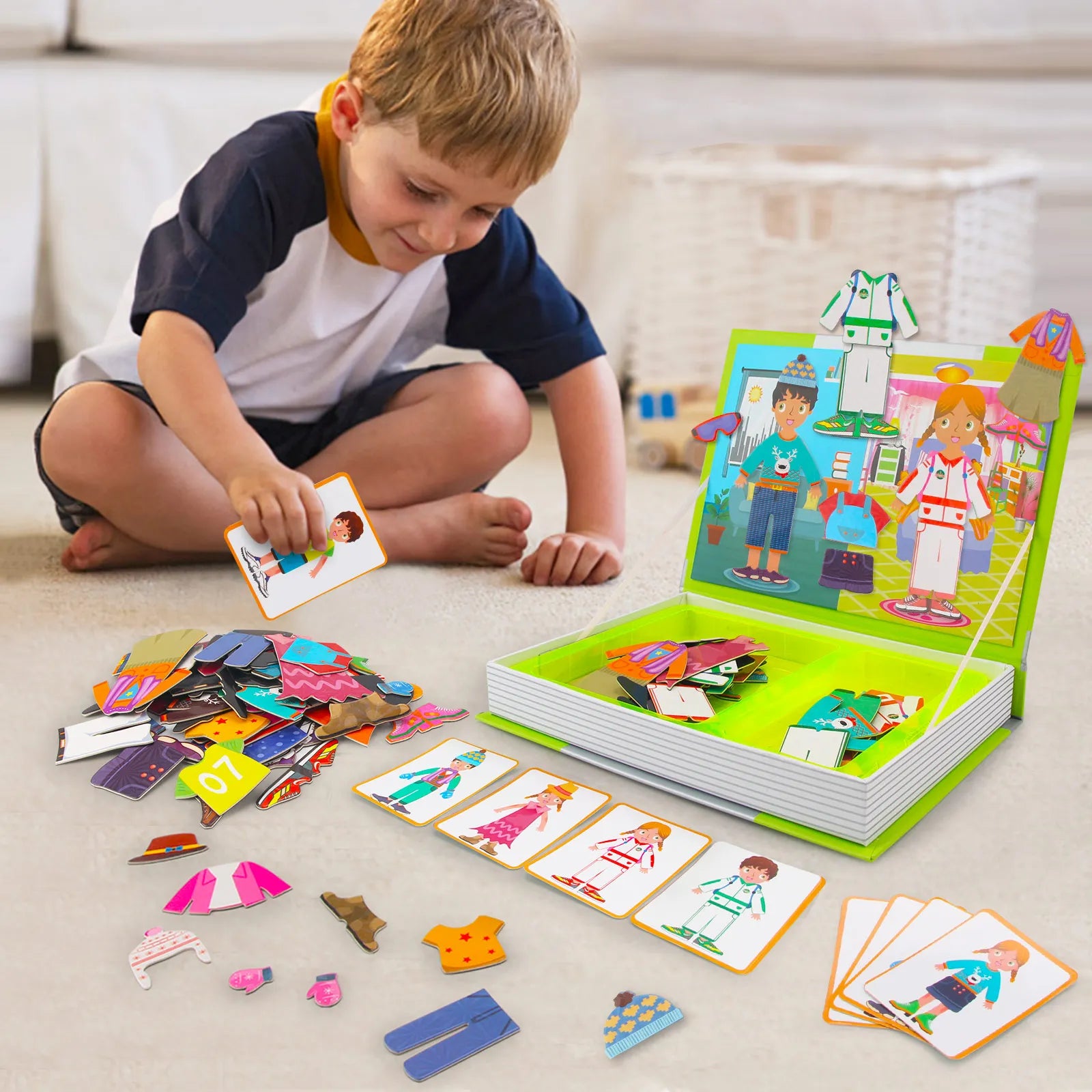 Livre de Puzzle magnétique pour enfants, jouets intelligents 3D, jeux d'entraînement cérébral, jouets éducatifs Montessori, cadeaux pour enfants, jouets de noël