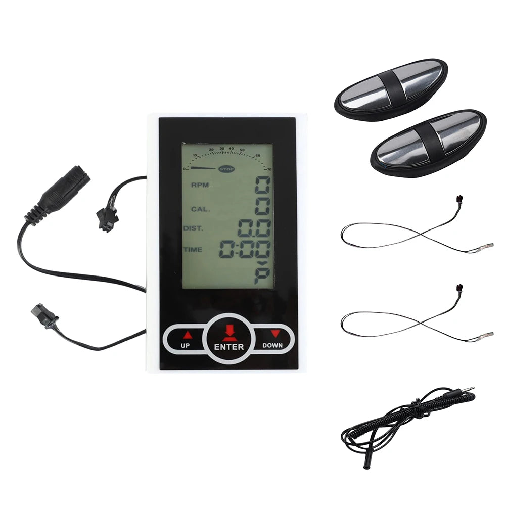 Moniteur de vélo d'exercice, compteur de vitesse, vélo stationnaire, entraîneur elliptique, affichage, équipement de gymnastique, accessoires