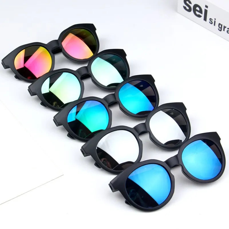 Lunettes de soleil rondes colorées pour enfants, classiques, rétro, mignonnes, UV400, pour garçons et filles, offre spéciale