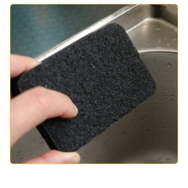 Éponge d'algues noires pour le nettoyage de la cuisine, vaisselle Non grasse, nettoyage de la vaisselle, Pots durables pour brossage de la vaisselle, ménage