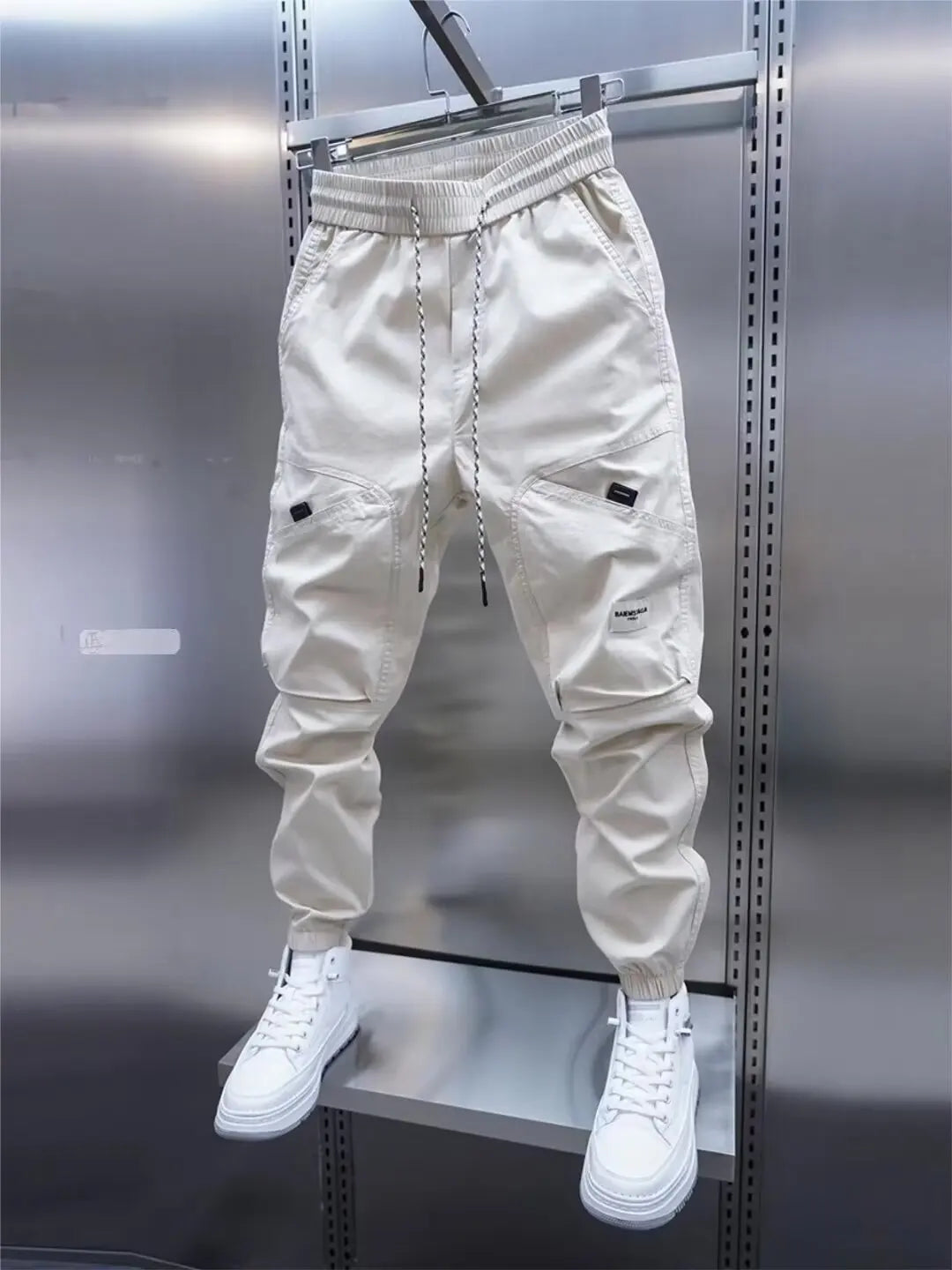 Men's breathable harem pants, men's clothing, 2024 new men's casual pants, straight leg pants