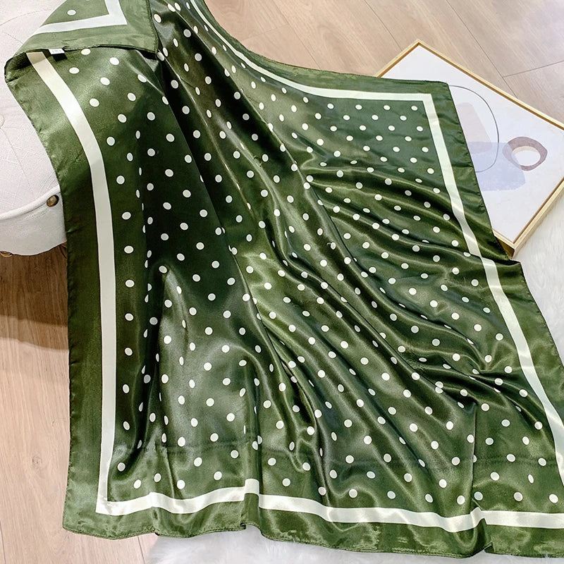 2025 Design marque foulard foulard châle enveloppes imprimer soie Satin écharpe carré femmes musulman Hijab élégant bandeau Bandana
