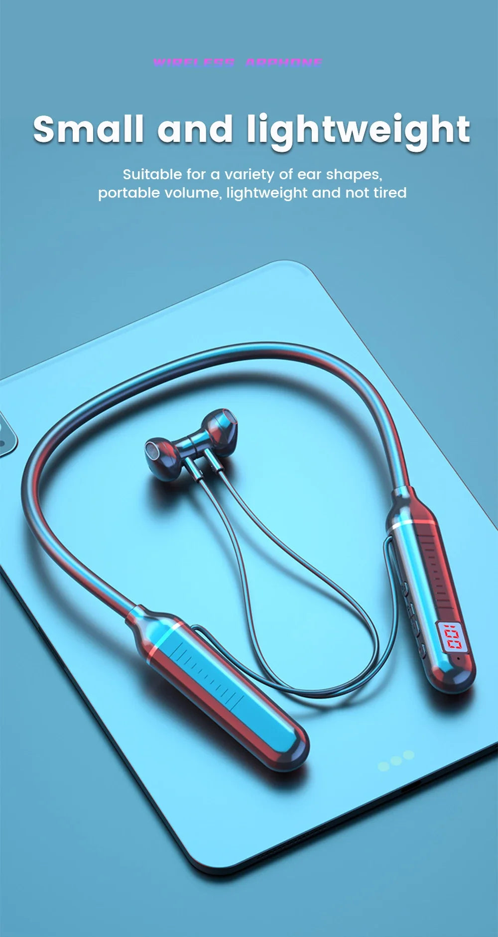 TWS Headphones Earbuds Earphones Earhook, Ecouteurs Bluetooth 5.49 sans Fil Casque Audio avec Haut-parleurs dynamiques de, avec microphone, Son stéréo immersif, 28h d'Autonomie pour Sport, entraînement, Yoga, Extérieur