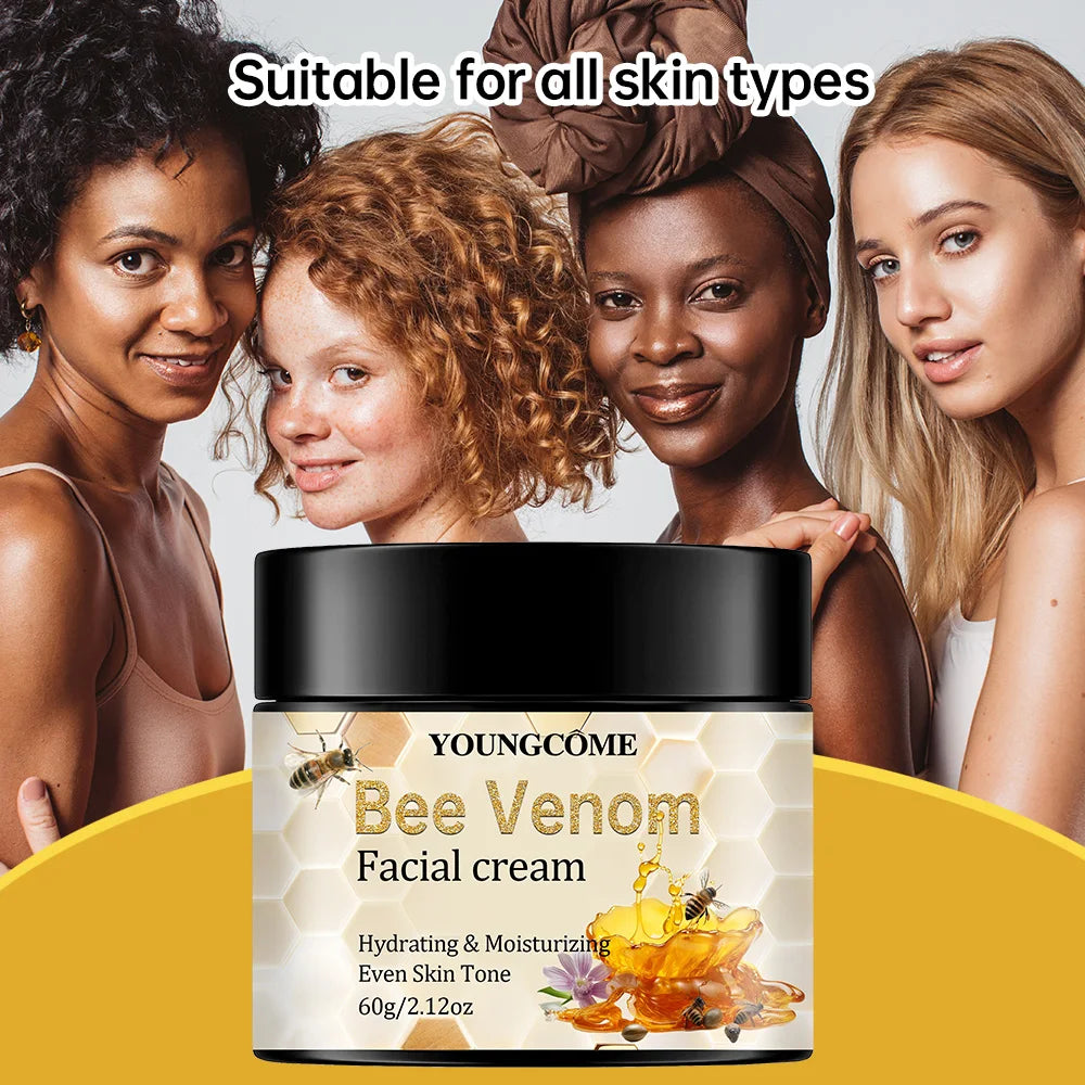 Bee venom cream, soothes redness, repairs damage, strengthens the skin barrier, deeply moisturizes, nourishing body care