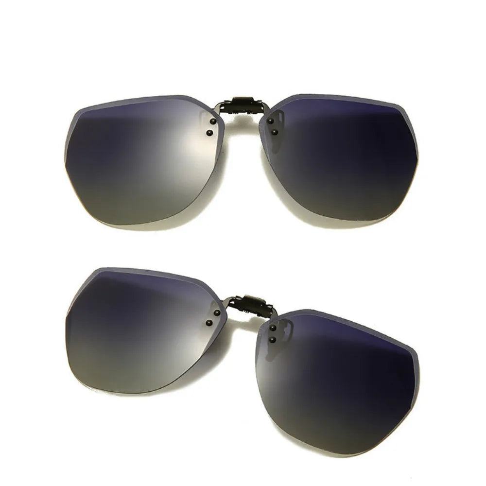 Lunettes de soleil polarisées à clipser pour hommes et femmes, lunettes de soleil rabattables, lunettes de conduite photochromiques, vision nocturne miroir, lunettes de pêche
