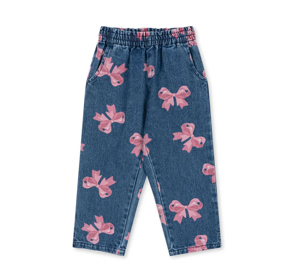 Robe imprimée mignonne pour filles, ensemble de vêtements pour tout-petits, veste à bretelles en jean, robes à enfiler en denim pour enfants, pantalons en jean combiné, marque KS, 2024