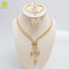 Ensemble de Bijoux en Forme de Carillon pour Femme, Bijoux en Or et Argent, Perles, Collier, Boucles d'Oreilles, Bracelet, Bagues, Livraison Gratuite, Dernière Mode