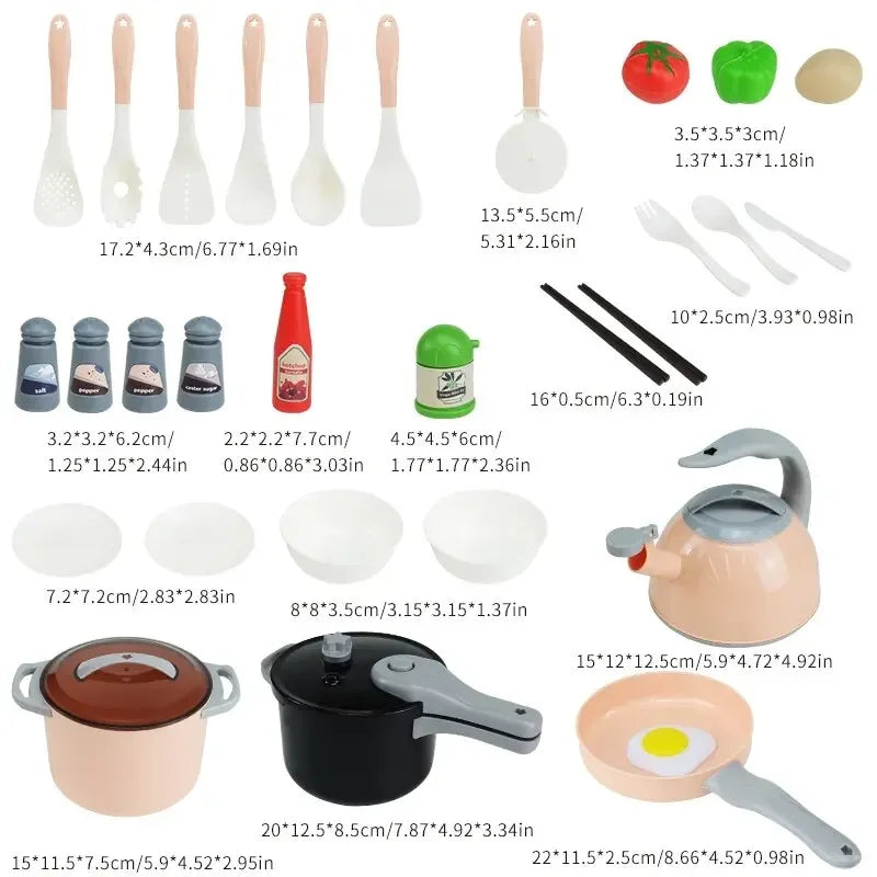Ensemble de jeu de cuisine pour enfants, jouets de cuisine, ensemble de jeu pour les tout-petits, casseroles, cadeau