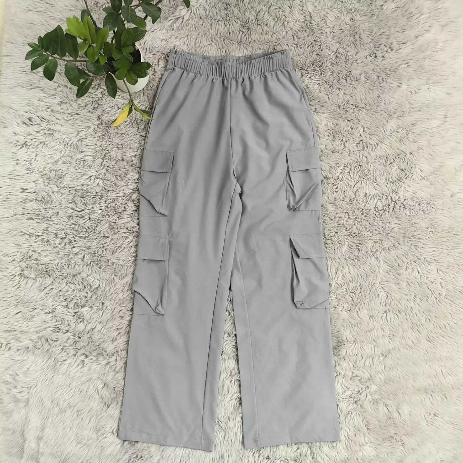 Nouveau pantalon Cargo droit femmes taille haute Baggy pantalon décontracté jambe large mince Vintage Y2K Streetwear poche mode pantalons décontractés