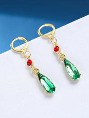   Boucles d'oreilles élégantes à la mode pour femmes, château en mouvement de Hayao Miyazaki, perles rouges, bijoux cadeau de noël