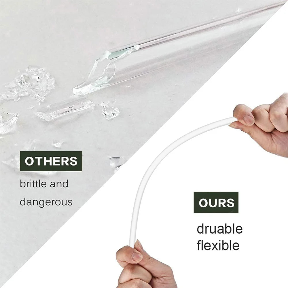 Paille de rechange réutilisable avec brosse pour livres, plastique transparent, compatible avec gobelet Stanley 40 oz 30 oz, 6 pièces, 30cm