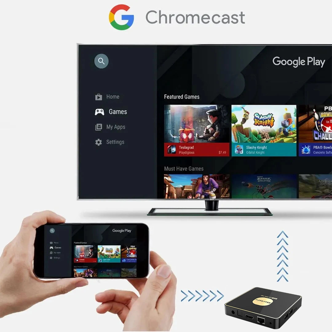 Boîtier Smart TV android 13, wi-fi 6, lecteur multimédia en Streaming 4K HDR10, Rockchip3528, 4 go 64 go, grande mémoire, Bluetooth, Chromecast TV Box T3