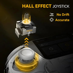 Contrôleur de jeu sans fil à écran interactif, pour Switch/PC/iOS/Android, bâton à effet Hall, lumière RGB 1800mAh avec station de chargement