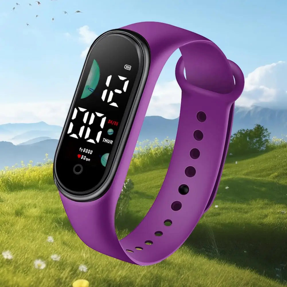 Montre de sport électronique pour enfants, étanche, grand écran de police, affichage LED, Shoous, date automatique, calendrier complet, montre numérique