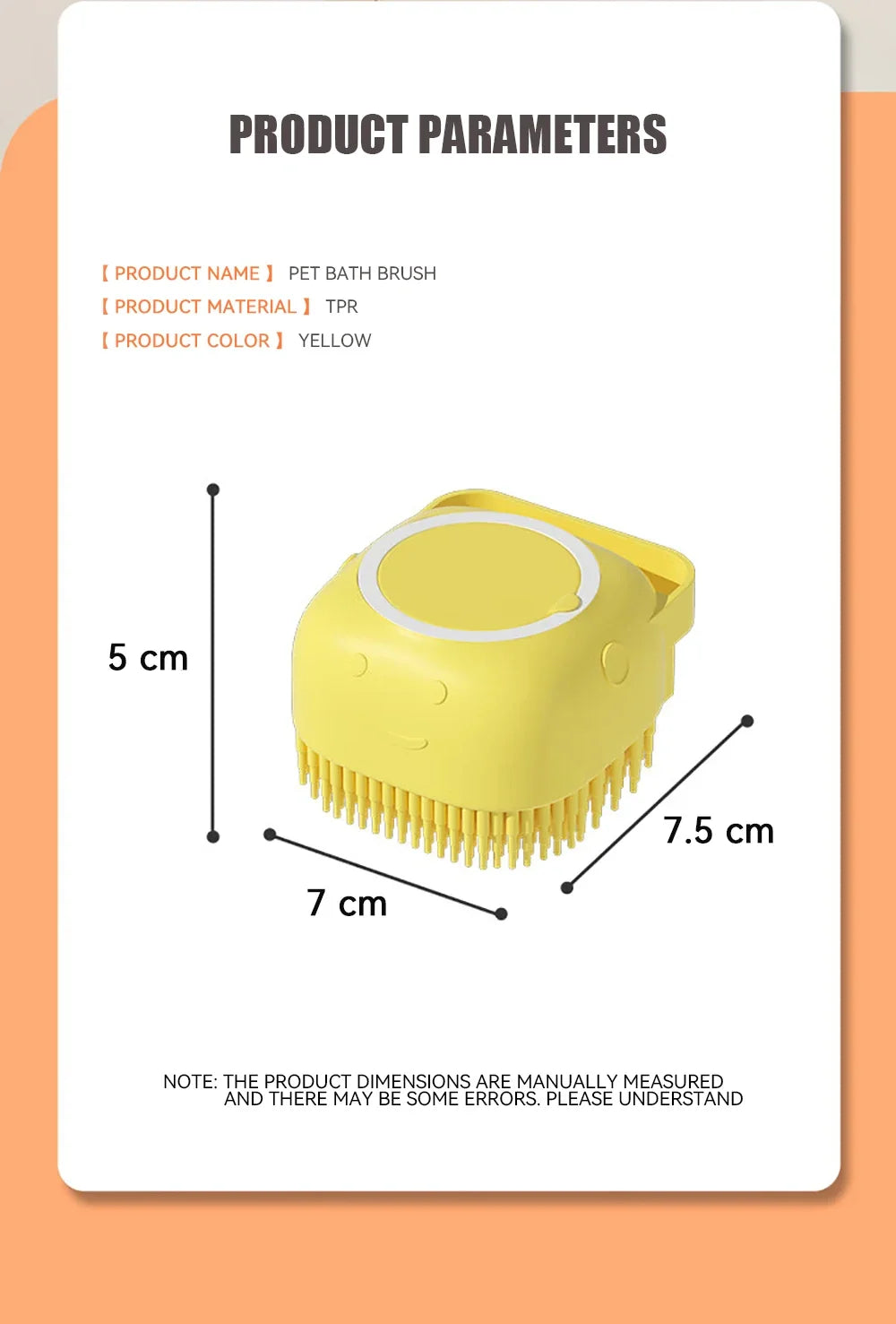 Brosse de bain pour chien, brosse de Massage pour animaux de compagnie, distributeur de shampoing, brosse en Silicone souple, poils en caoutchouc pour chiens et chats, outil de toilettage de douche