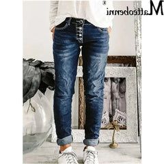 Jean à boutonnage pour femmes, pantalon en Denim droit, taille haute, bleu, ample, délavé, mode, Vintage, Streetwear, 2024