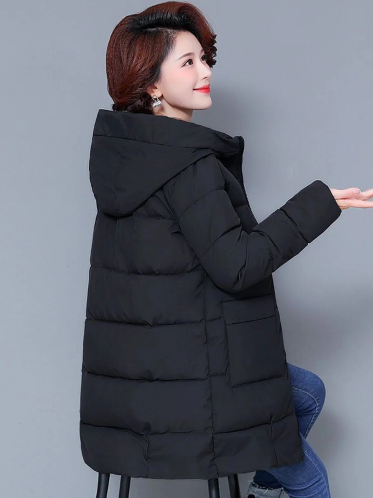 Thiened grande taille vers le bas coton Jaet vêtements d'hiver pour personnes d'âge moyen et ly et mère Sle manteau vêtements d'extérieur