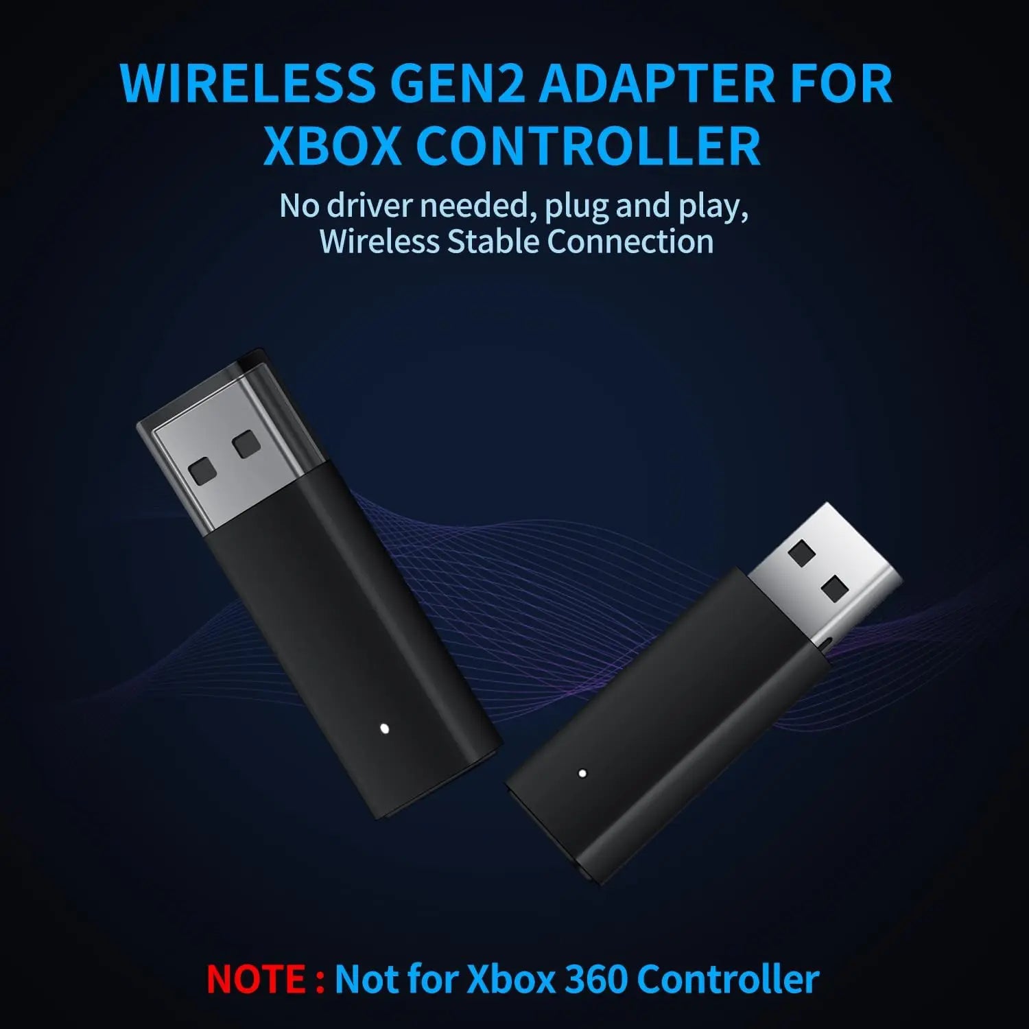 Adaptateur récepteur USB sans fil d'origine pour Xbox One 2e génération pour Xbox One 2e Xbox One 1er pour système Windows 10, PC portable