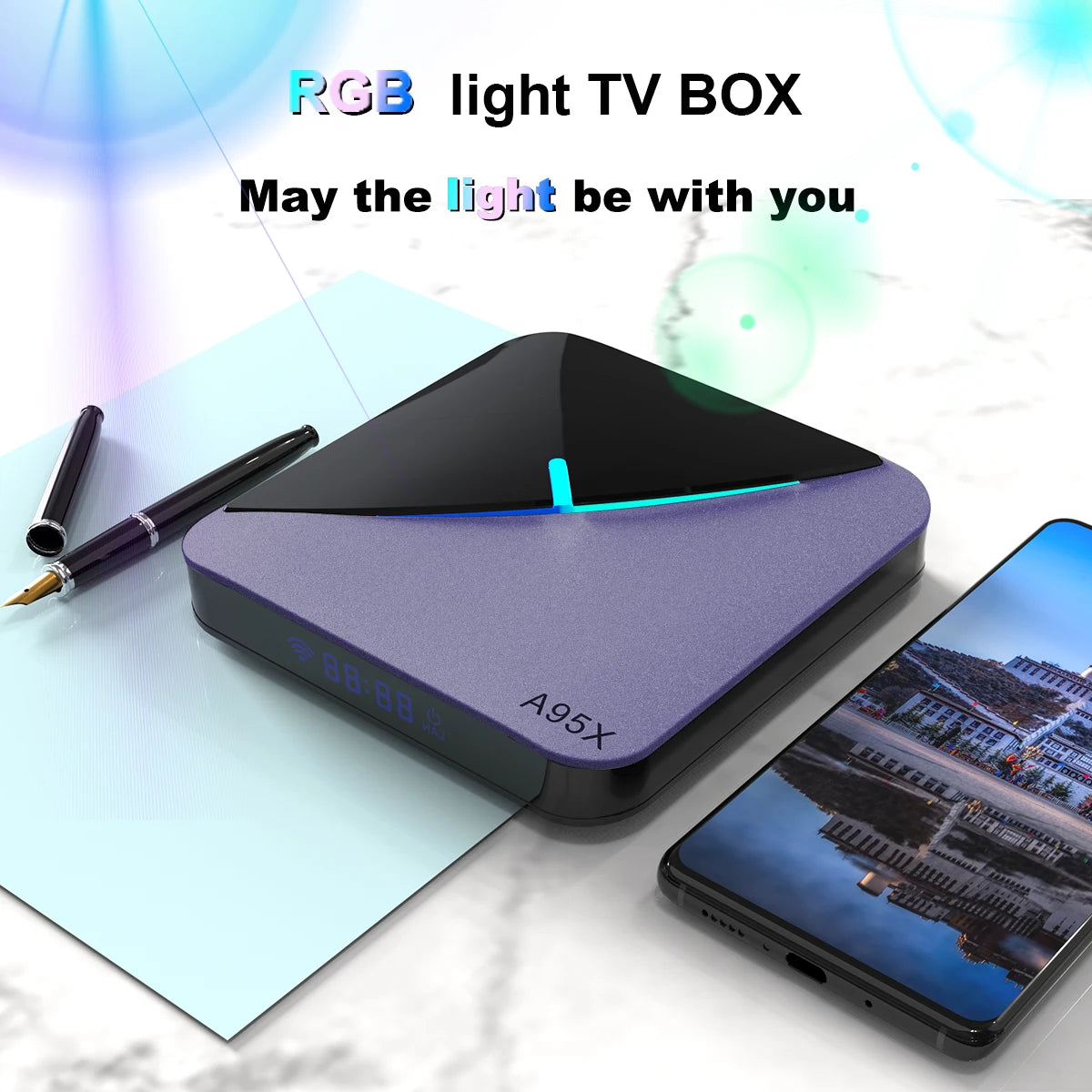 Boîtier Smart TV Android 11, A95X F3AirII, Amlogic S905Y4 BTpig, 4 Go RAM, 64 Go ROM, 4K, Vidéo RGB Light, 2024G, 5G, Touriste, Wifi, Décodeur Dean, 2.4