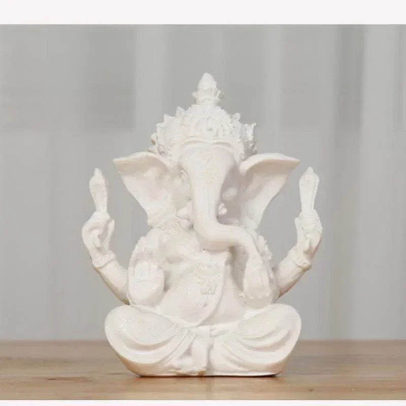 Handmade sandstone Ganesha Buddha elephant statue, sculpture for home and living room decoration